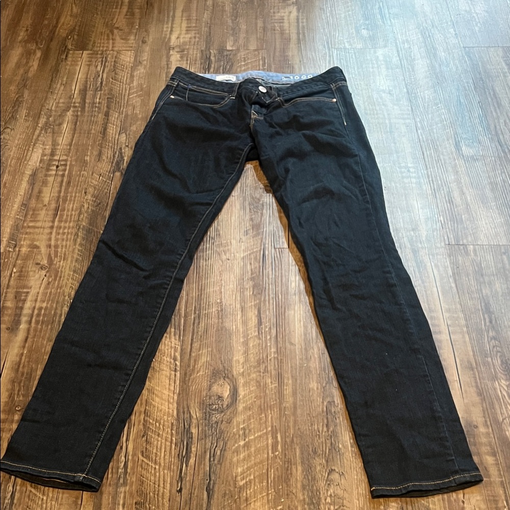 GAP 1969 Black Skinny Jeans with Contrast Stitching